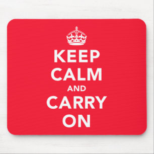 Keep Calm And Carry On Mousepad [Landscape]