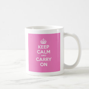 Keep Calm and Carry On Mug - Pink