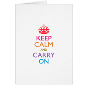 KEEP CALM AND CARRY ON Multicolored