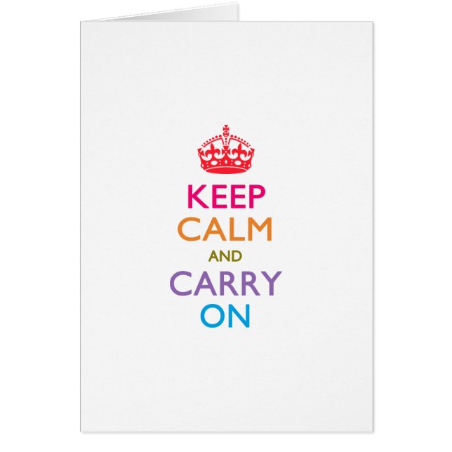 KEEP CALM AND CARRY ON Multicolored (Front)