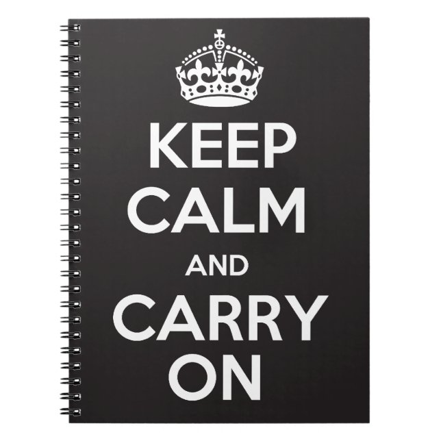 Keep Calm And Carry On Notebook (Front)
