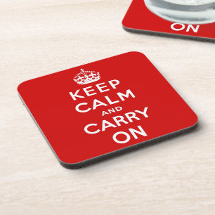keep calm and carry on Original Coaster