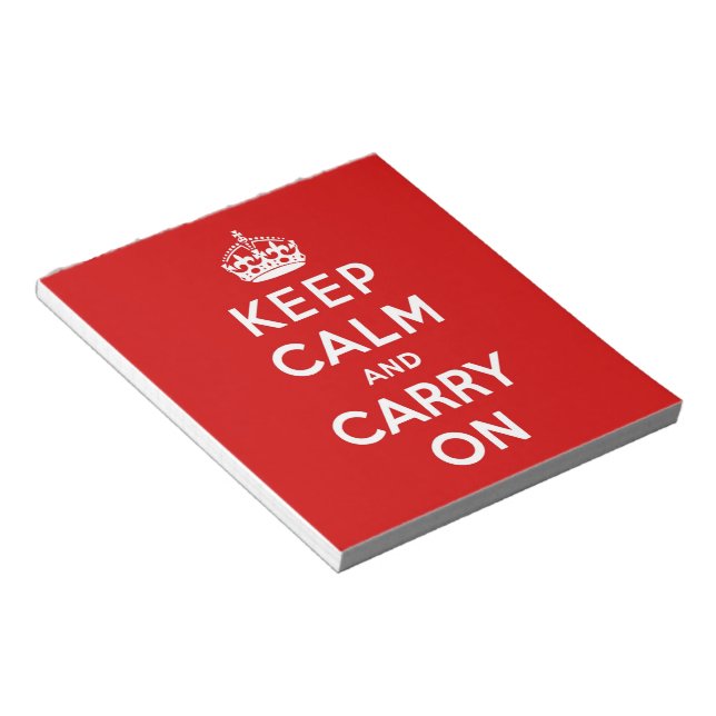keep calm and carry on Original Notepad (Angled)