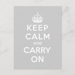 keep calm and carry on Original Postcard