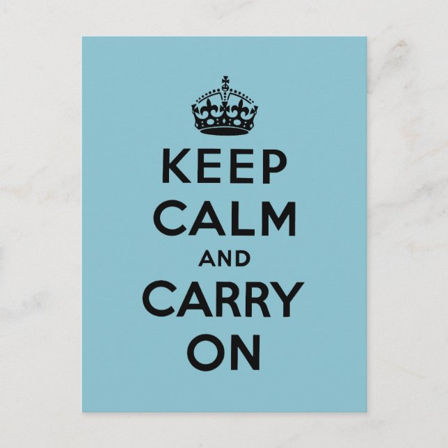 keep calm and carry on Original Postcard (Front)