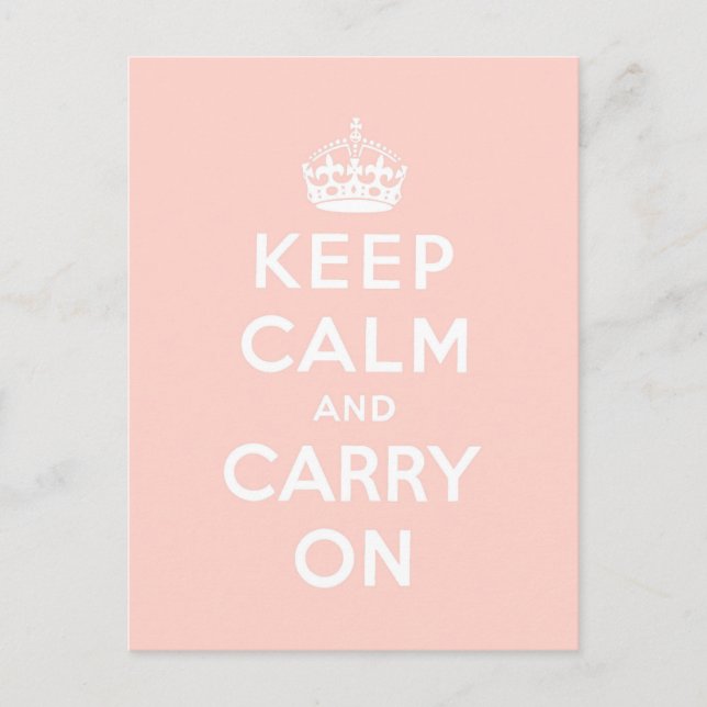 keep calm and carry on Original Postcard (Front)