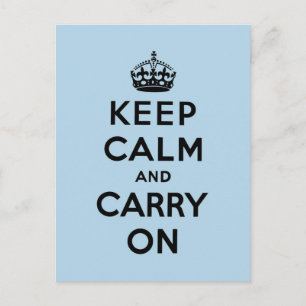 keep calm and carry on Original Postcard