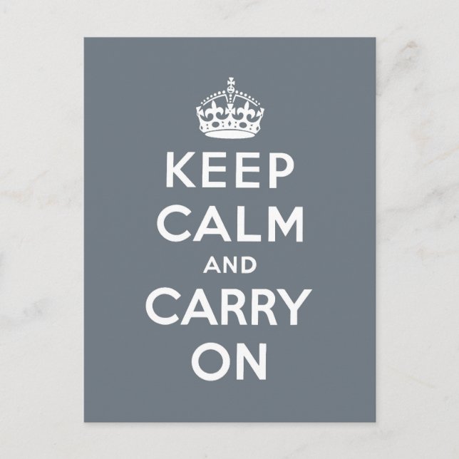 keep calm and carry on Original Postcard (Front)