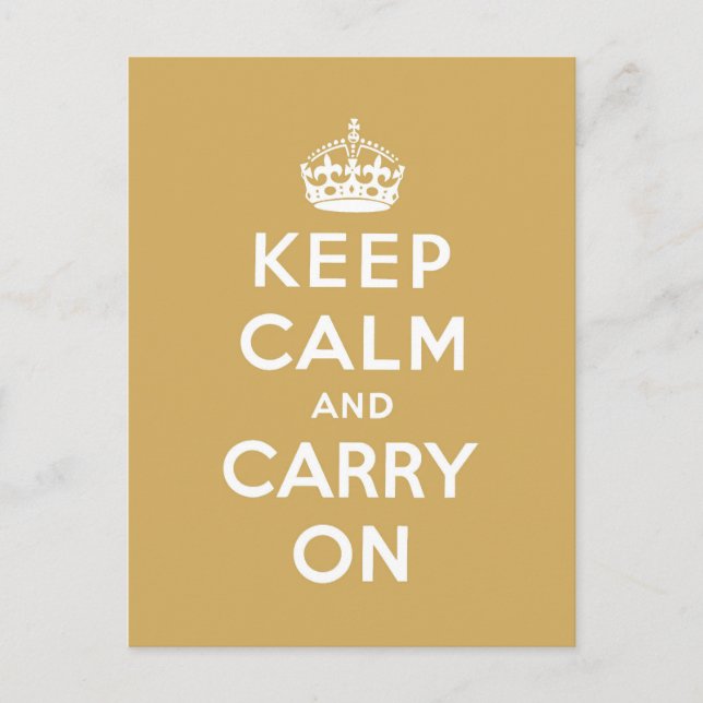keep calm and carry on Original Postcard (Front)