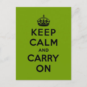 keep calm and carry on Original Postcard