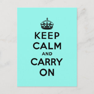 keep calm and carry on Original Postcard