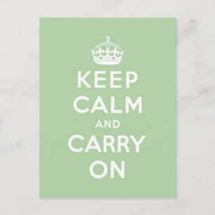 keep calm and carry on Original Postcard