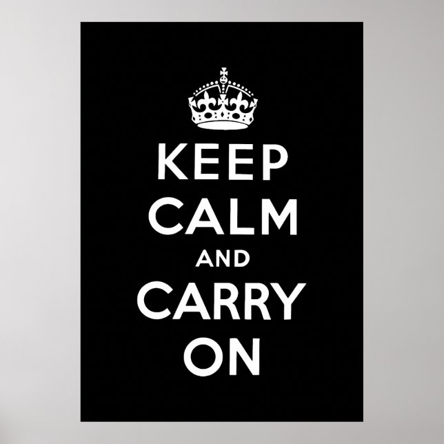 keep calm and carry on Original Poster (Front)