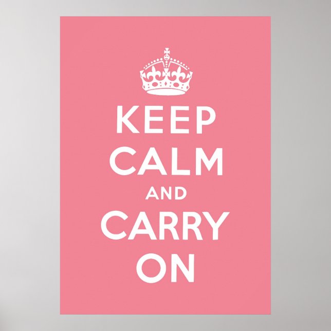 keep calm and carry on Original Poster (Front)