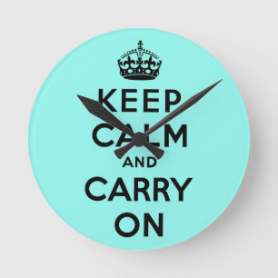 keep calm and carry on Original Round Clock