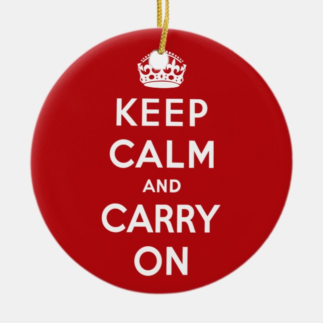 Keep Calm and Carry On Ornament (Front)