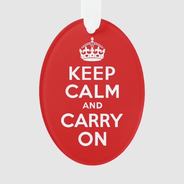 Keep Calm and Carry On Ornament (Front)