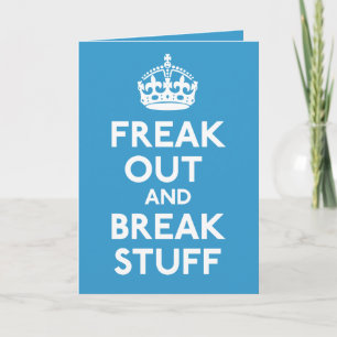 Keep Calm And Carry On Parody Card