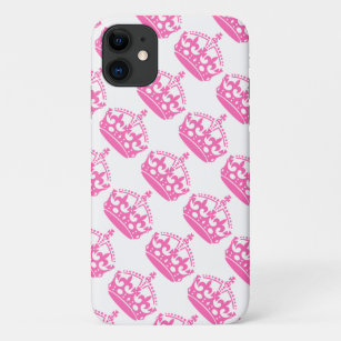 Keep Calm and Carry On Pink Crown on White Case-Mate iPhone Case