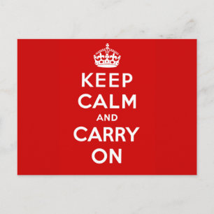 Keep Calm and Carry On Postcard