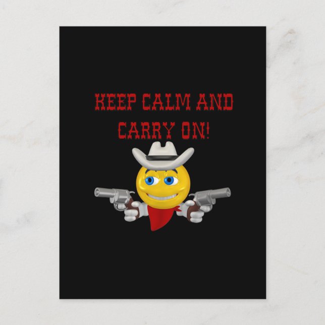 Keep Calm And Carry On Postcard (Front)