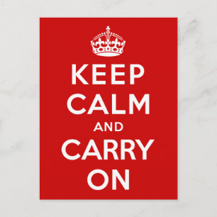 Keep Calm and Carry On Postcard