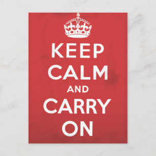 Keep Calm and Carry On Postcard