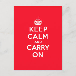 Keep Calm and Carry On Postcard