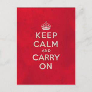 Keep Calm and Carry On Postcard