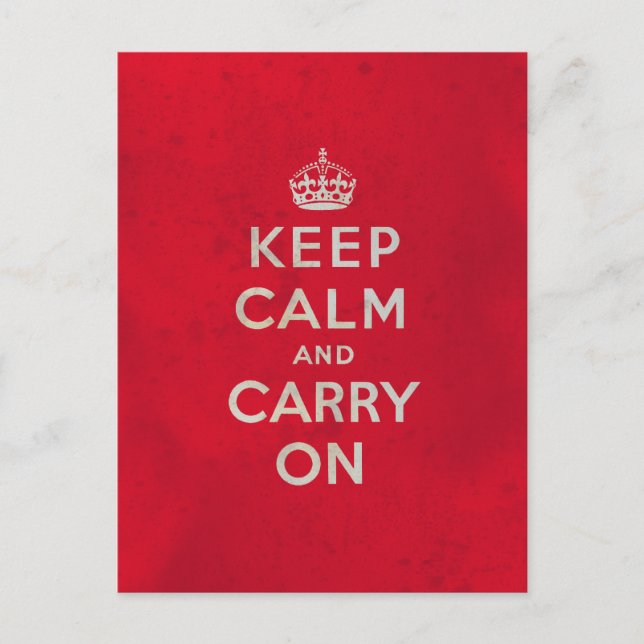 Keep Calm and Carry On Postcard (Front)