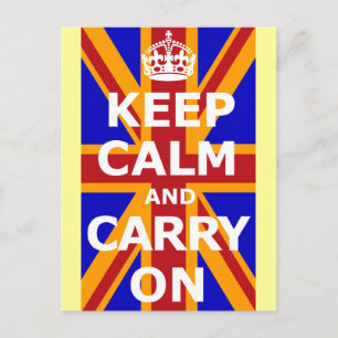 KEEP CALM AND CARRY ON POSTCARD
