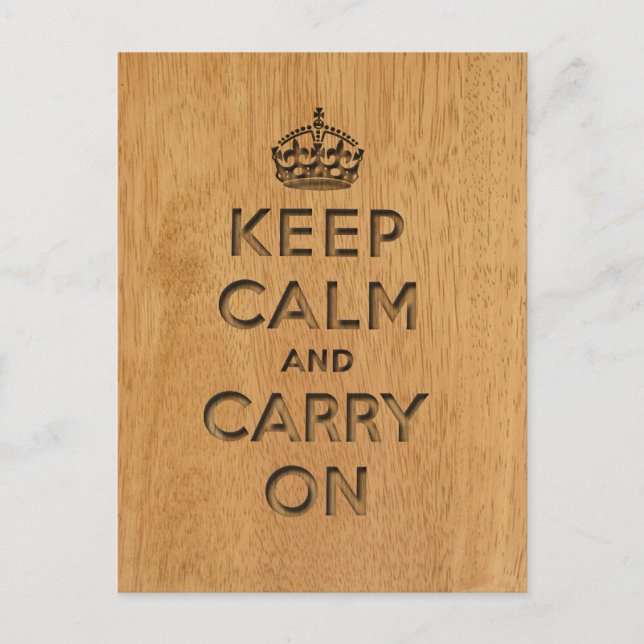 Keep Calm And Carry On Postcard (Front)