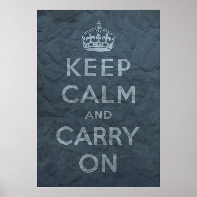 Keep Calm And Carry On Poster (Front)