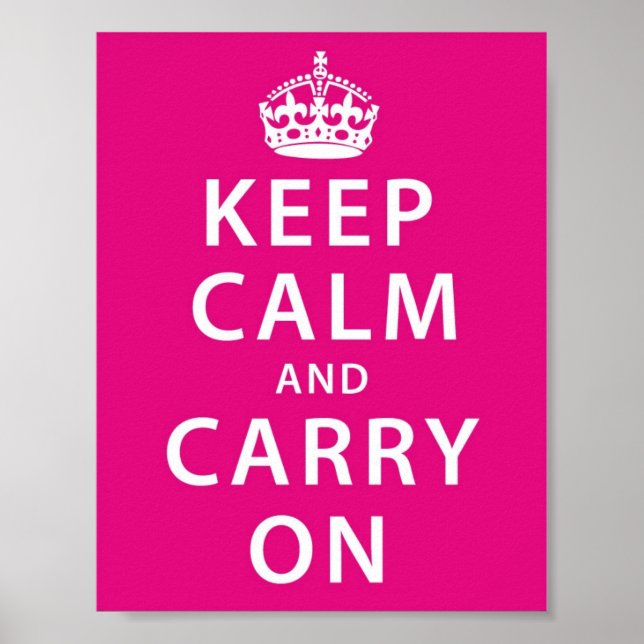 Keep Calm and Carry On Poster (Front)