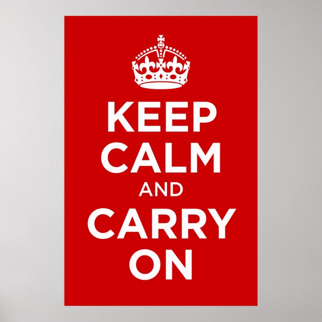 Keep Calm and Carry on Poster (Front)