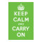 Keep Calm and Carry On Poster - Green