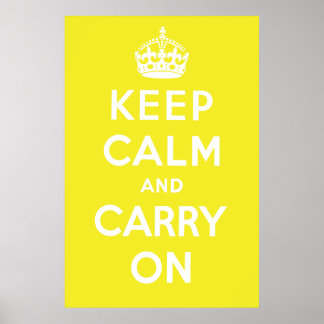 Keep Calm and Carry On Poster - Yellow