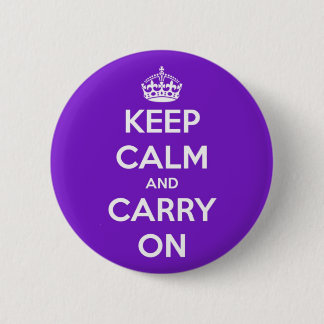 Keep Calm and Carry On Purple 6 Cm Round Badge