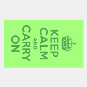 Keep Calm and Carry On Rectangular Sticker