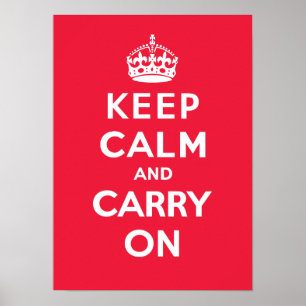 Keep Calm and Carry On_RED Poster