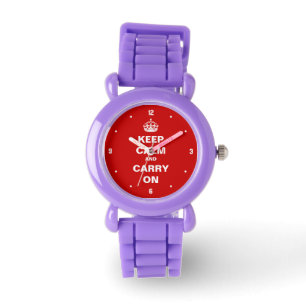 Keep Calm and Carry on - Retro English Style Watch
