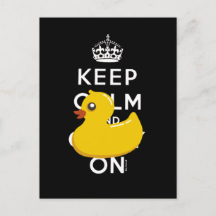 Keep Calm and Carry On Rubber Ducky Humour Card