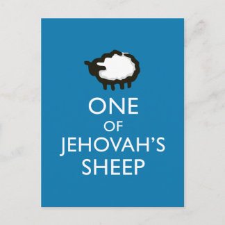 Keep Calm and Carry On Serving Jehovah Blue Postcard