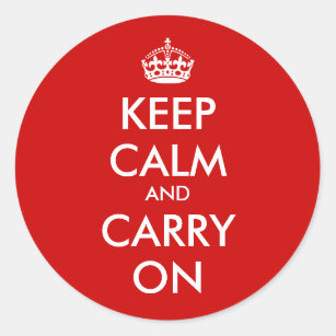 Keep calm and carry on stickers   Customisable