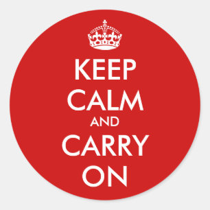 Keep calm and carry on stickers   Customisable