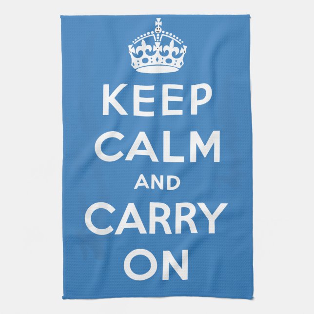 Keep Calm and Carry On Tea Towel (Vertical)