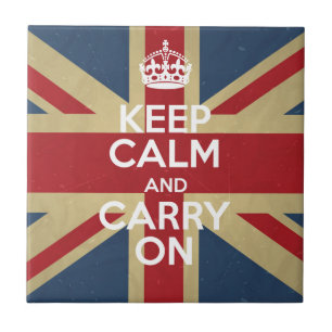 Keep Calm And Carry On Tile
