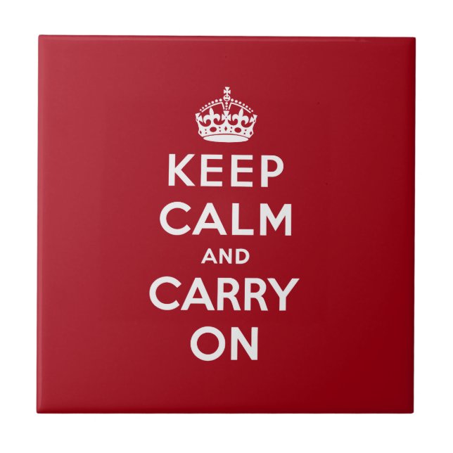 Keep Calm And Carry On Tile (Front)