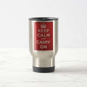 Keep Calm and Carry On Travel Mug