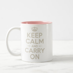 Keep Calm And Carry On Two-Tone Coffee Mug